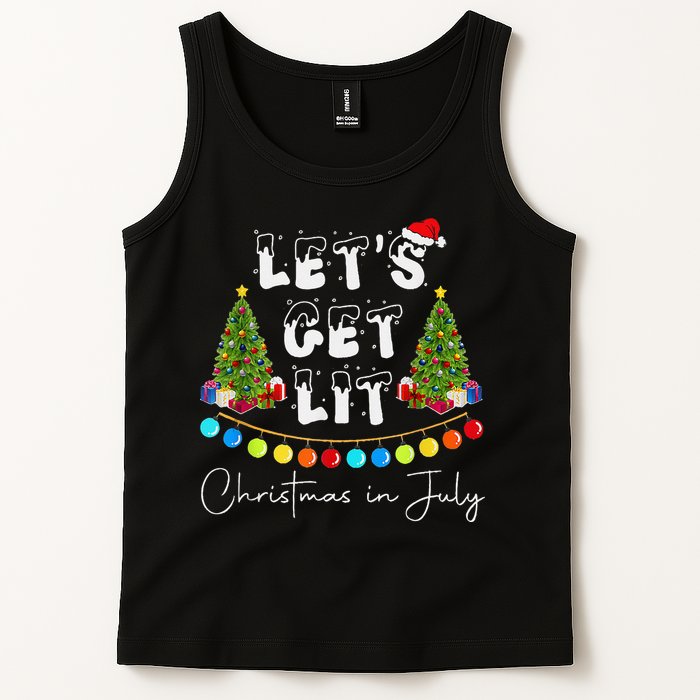 Let's Get Lit Christmas In July Tank Top