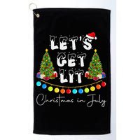 Let's Get Lit Christmas In July Golf Towel