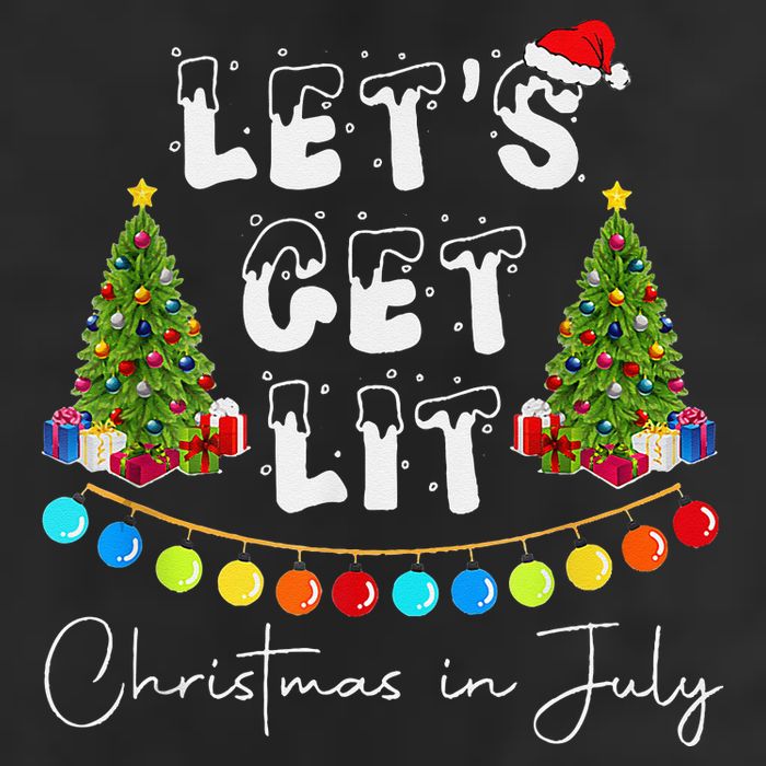 Let's Get Lit Christmas In July Golf Towel