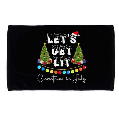 Let's Get Lit Christmas In July Microfiber Hand Towel