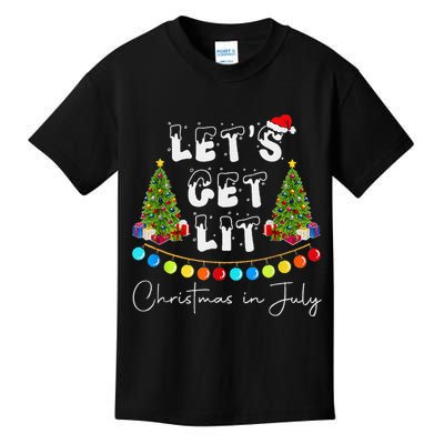 Let's Get Lit Christmas In July Kids T-Shirt