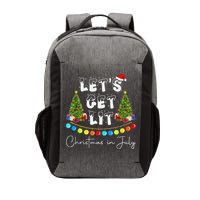 Let's Get Lit Christmas In July Vector Backpack