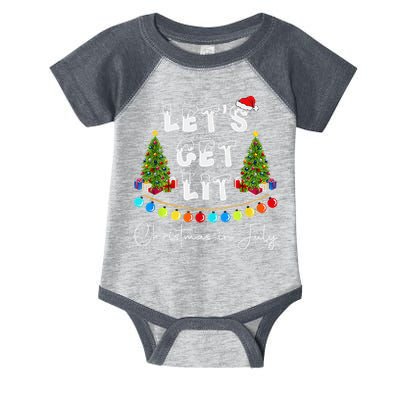 Let's Get Lit Christmas In July Infant Baby Jersey Bodysuit