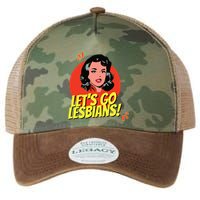LetS Go Lesbians! Retro Lesbian Subtle Lesbian Legacy Tie Dye Trucker Hat