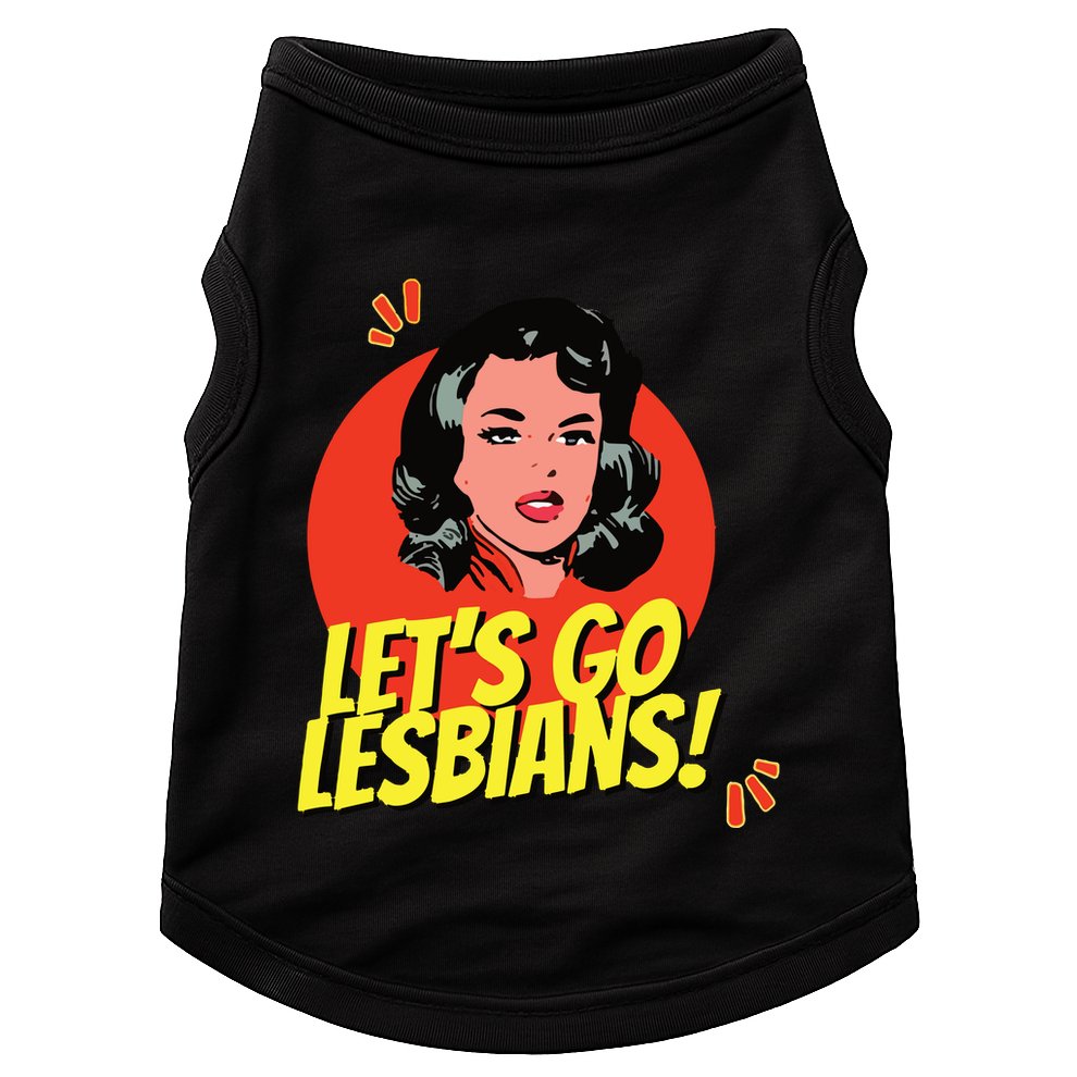 LetS Go Lesbians! Retro Lesbian Subtle Lesbian Doggie Tank