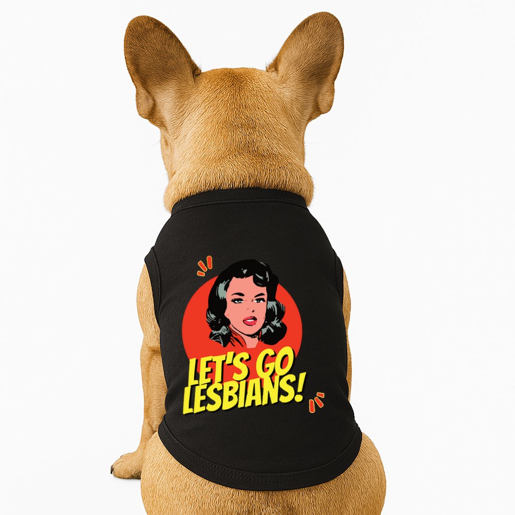 LetS Go Lesbians! Retro Lesbian Subtle Lesbian Doggie Tank