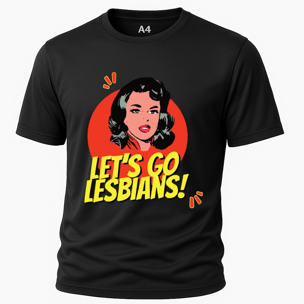 LetS Go Lesbians! Retro Lesbian Subtle Lesbian Performance Shirt
