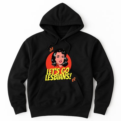 LetS Go Lesbians! Retro Lesbian Subtle Lesbian Hoodie
