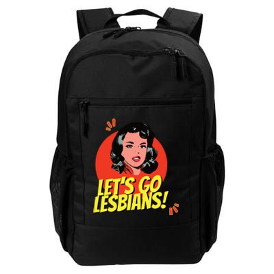 LetS Go Lesbians! Retro Lesbian Subtle Lesbian Daily Commute Backpack