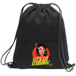 LetS Go Lesbians! Retro Lesbian Subtle Lesbian Sweatshirt Cinch Pack Bag