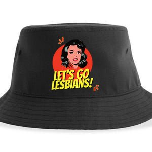 LetS Go Lesbians! Retro Lesbian Subtle Lesbian Sustainable Bucket Hat