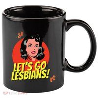 LetS Go Lesbians! Retro Lesbian Subtle Lesbian 11oz C Handle Ceramic Mug