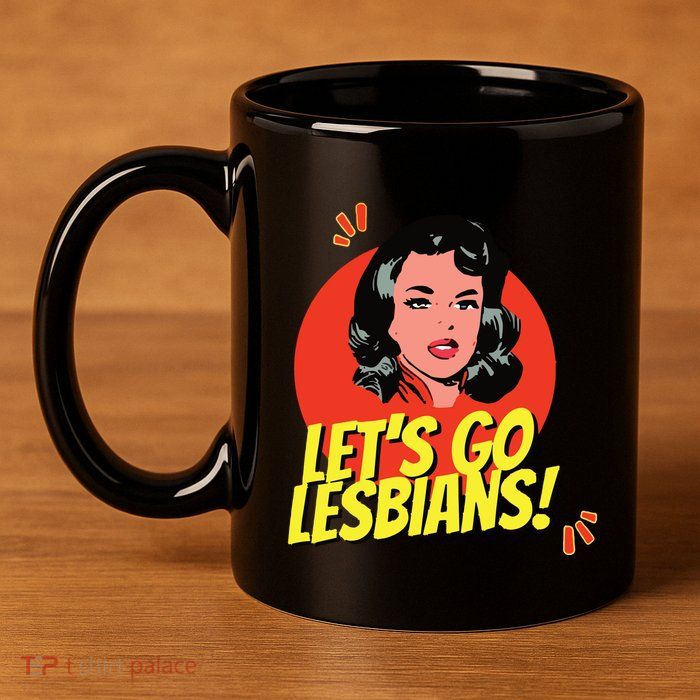 LetS Go Lesbians! Retro Lesbian Subtle Lesbian 11oz C Handle Ceramic Mug