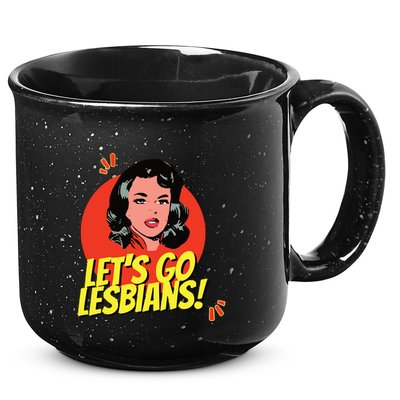 LetS Go Lesbians! Retro Lesbian Subtle Lesbian 15oz Campfire Ceramic Mug