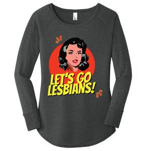 LetS Go Lesbians! Retro Lesbian Subtle Lesbian Women's Perfect Tri Tunic Long Sleeve Shirt