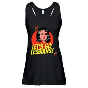 LetS Go Lesbians! Retro Lesbian Subtle Lesbian Ladies Essential Flowy Tank