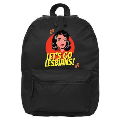 LetS Go Lesbians! Retro Lesbian Subtle Lesbian 16 in Basic Backpack