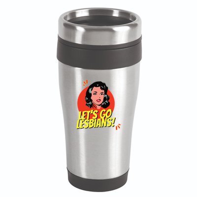 LetS Go Lesbians! Retro Lesbian Subtle Lesbian 16oz Travel Tumbler