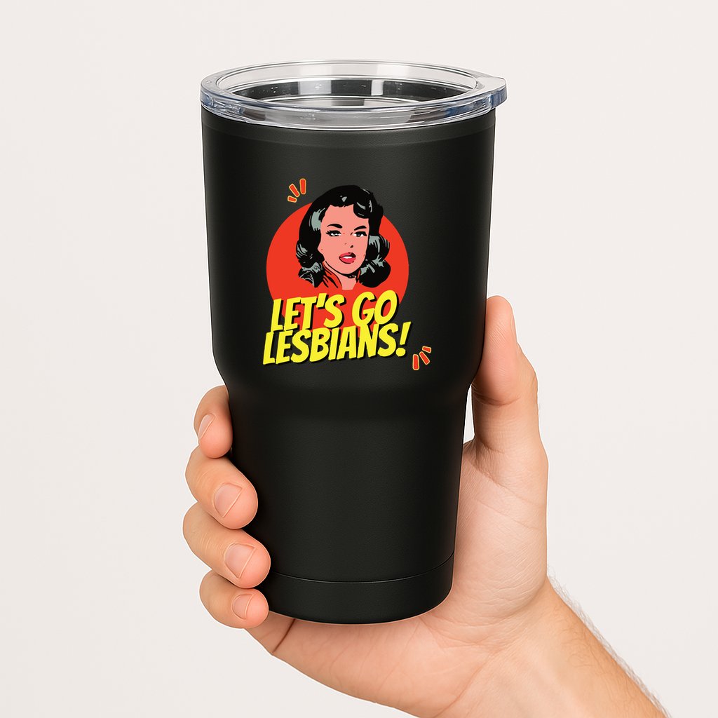 LetS Go Lesbians! Retro Lesbian Subtle Lesbian Tumbler