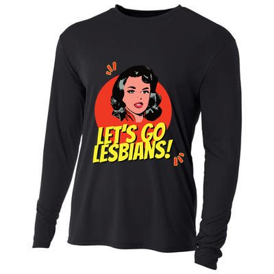 LetS Go Lesbians! Retro Lesbian Subtle Lesbian Cooling Performance Long Sleeve Crew