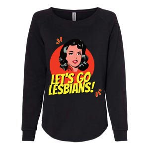 LetS Go Lesbians! Retro Lesbian Subtle Lesbian Womens California Wash Sweatshirt