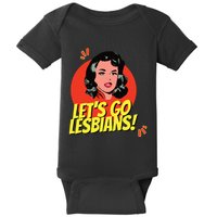 LetS Go Lesbians! Retro Lesbian Subtle Lesbian Baby Bodysuit