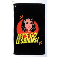 LetS Go Lesbians! Retro Lesbian Subtle Lesbian Golf Towel