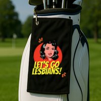 LetS Go Lesbians! Retro Lesbian Subtle Lesbian Golf Towel