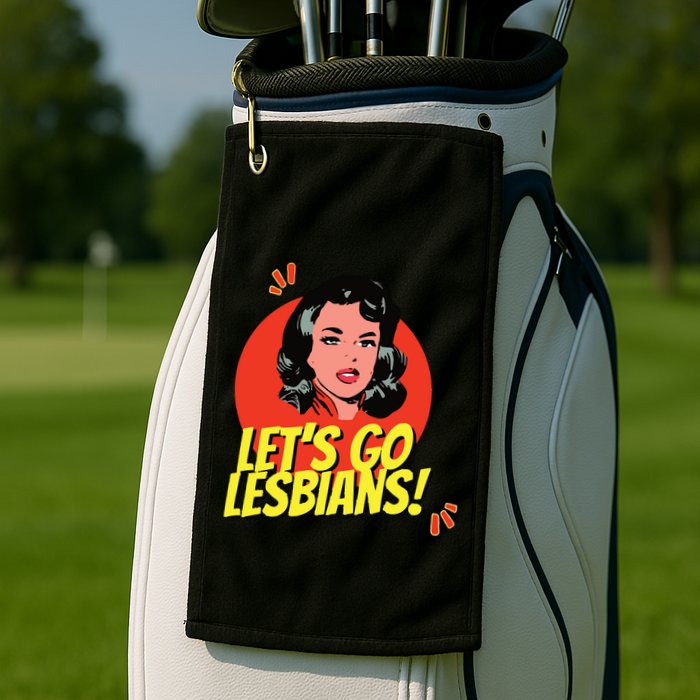 LetS Go Lesbians! Retro Lesbian Subtle Lesbian Golf Towel