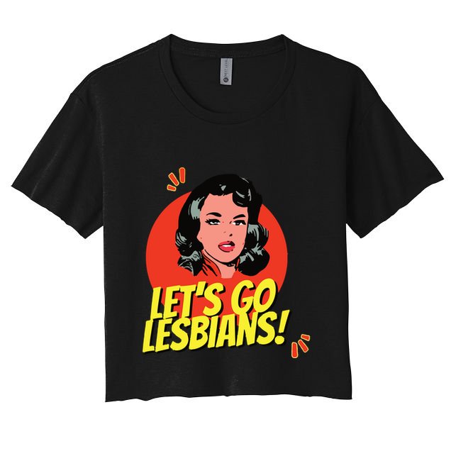 LetS Go Lesbians! Retro Lesbian Subtle Lesbian Crop Top