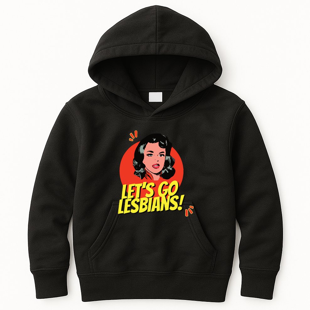 LetS Go Lesbians! Retro Lesbian Subtle Lesbian Kids Hoodie