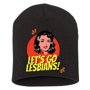 LetS Go Lesbians! Retro Lesbian Subtle Lesbian Short Acrylic Beanie