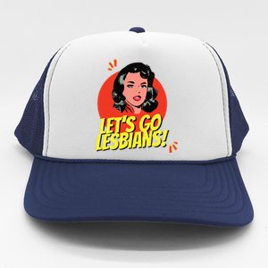 LetS Go Lesbians! Retro Lesbian Subtle Lesbian Trucker Hat