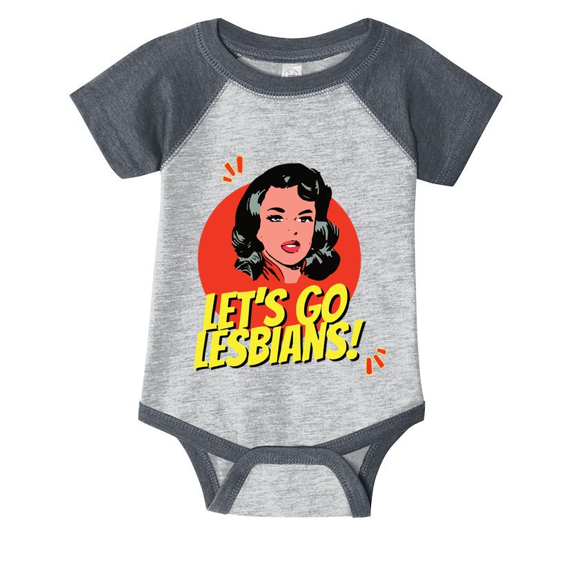 LetS Go Lesbians! Retro Lesbian Subtle Lesbian Infant Baby Jersey Bodysuit