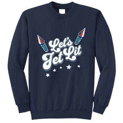 LetS Get Lit Patriotic Fourth Of July 4th Sweatshirt