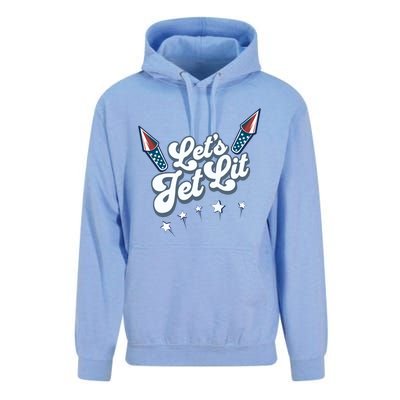 LetS Get Lit Patriotic Fourth Of July 4th Unisex Surf Hoodie