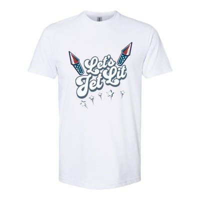 LetS Get Lit Patriotic Fourth Of July 4th Softstyle® CVC T-Shirt