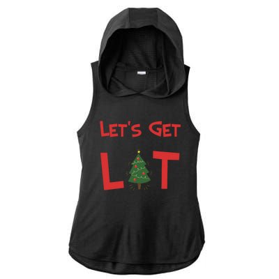 Let's Get Lit Funny Christmas Ing Xmas Lights Funny Gift Ladies PosiCharge Tri-Blend Wicking Draft Hoodie Tank