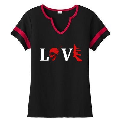 Love Guns Ladies Halftime Notch Neck Tee