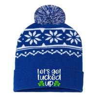 Let's Get Lucked Up Funny Irish Saint Patrick's Day Gift USA-Made Snowflake Beanie