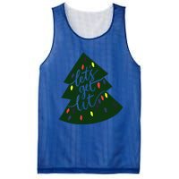 Let's Get Lit Funny Christmas Ing Xmas Lights Funny Gift Mesh Reversible Basketball Jersey Tank