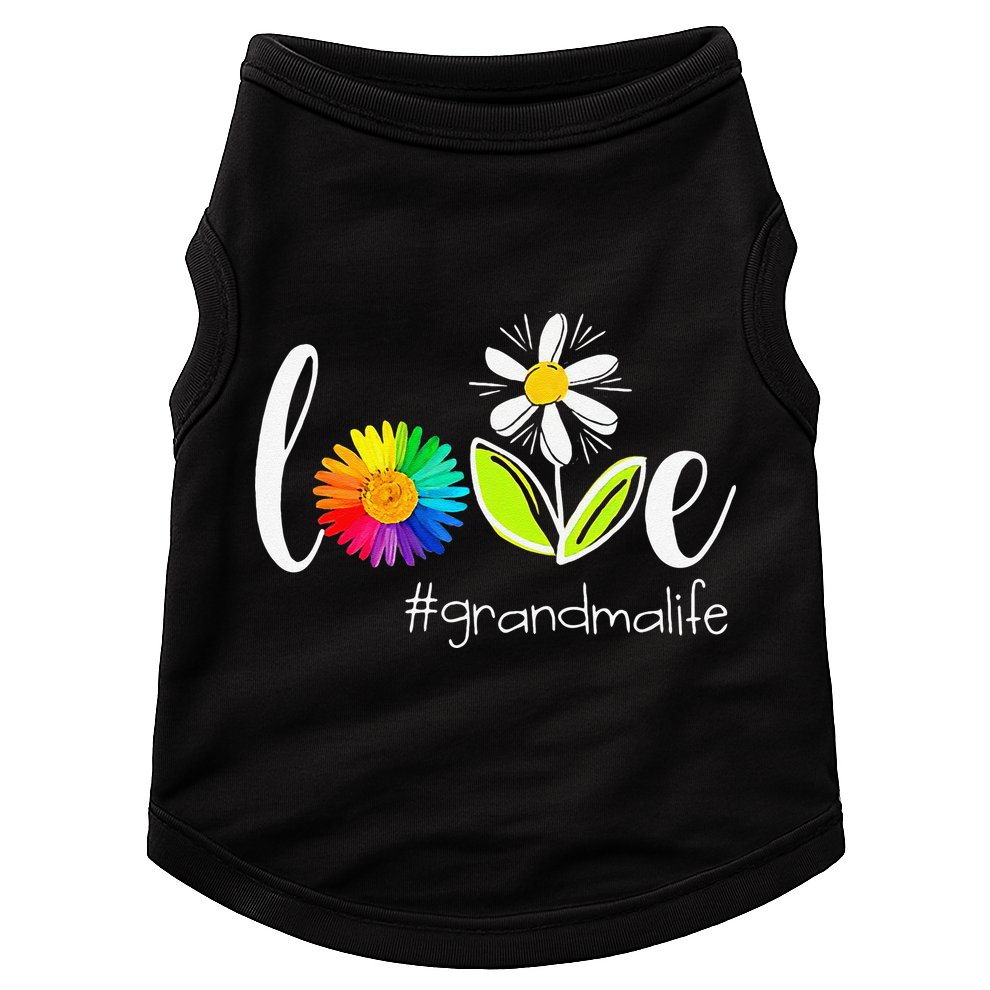 Love Grandma Life Wildlife Flower Doggie Tank