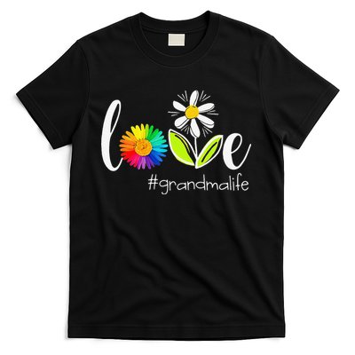 Love Grandma Life Wildlife Flower T-Shirt