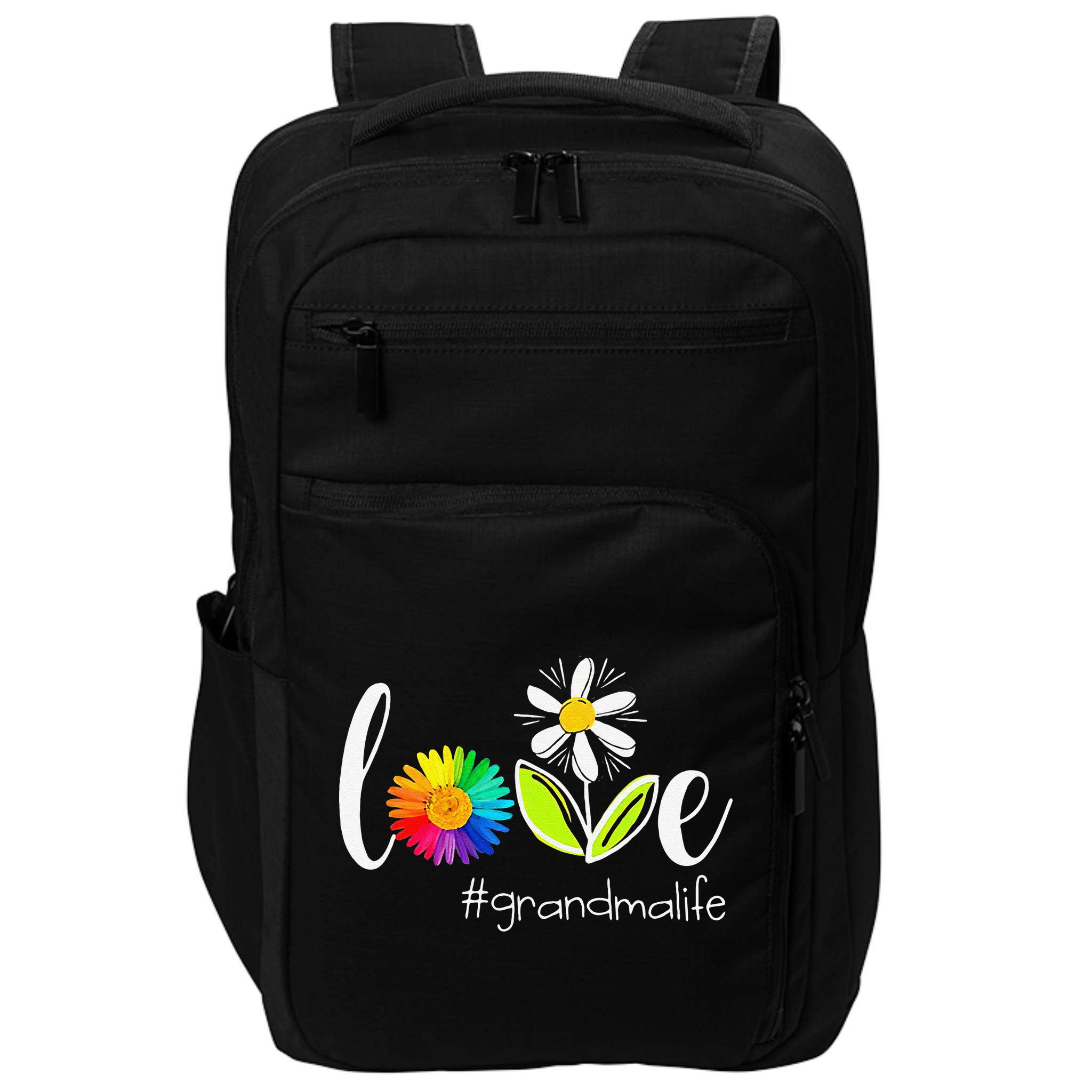 Love Grandma Life Wildlife Flower Impact Tech Backpack