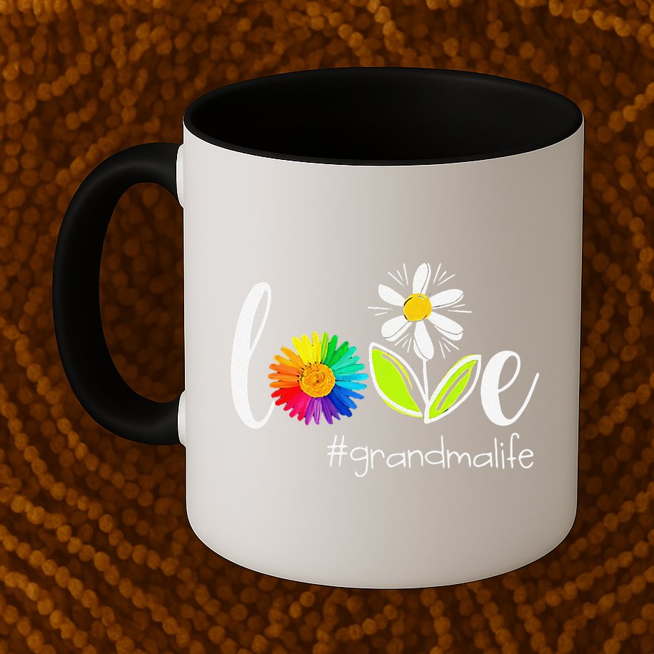 Love Grandma Life Wildlife Flower Mug