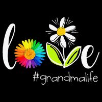Love Grandma Life Wildlife Flower Drawstring Bag