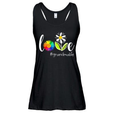 Love Grandma Life Wildlife Flower Ladies Essential Flowy Tank