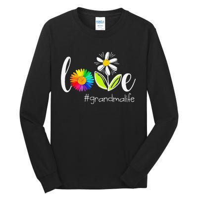 Love Grandma Life Wildlife Flower Tall Long Sleeve T-Shirt