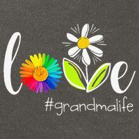 Love Grandma Life Wildlife Flower Cotton Canvas Backpack