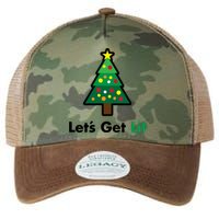 Let's Get Lit Funny Christmas Ing Xmas Lights Funny Gift Legacy Tie Dye Trucker Hat